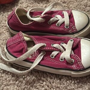 Converse Kids Fuchsia Canvas Sneakers